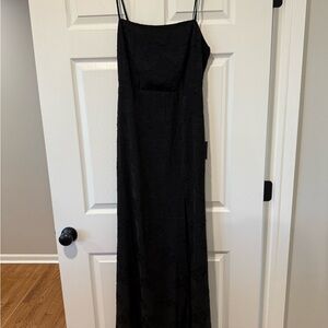 Lulu's Black Lace Maxi Dress